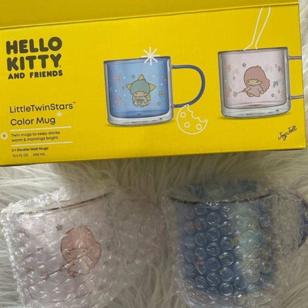 Sanrio Little Twin Stars Double Wall Glass Mug Set